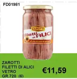 Italy Cash and Carry Zarotti filetti di alici offerta
