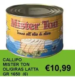 Italy Cash and Carry Callipo Mister Ton Tonno all'olio di oliva offerta