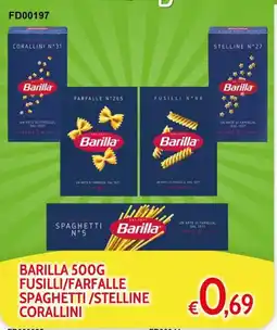 Italy Cash and Carry Barilla fusilli/farfalle/spaghetti/stelline/corallini offerta