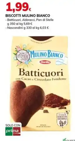 Basko Biscotti Mulino Bianco Batticuori con Cacao e Cioccolato Fondente offerta