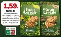 Basko Frollini mandorla salata e cioccolato fondente, nocciola caramellata e cioccolato fondente offerta