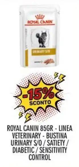 Royal Canin 85gr - Linea Veterinary - Bustina Urinary S/O / Satiety / Diabetic / Sensitivity Control