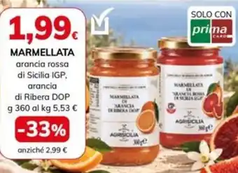 Marmellata arancia rossa di Sicilia IGP, arancia di Ribera DOP
