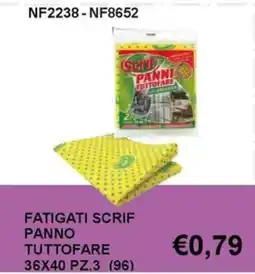 Italy Cash and Carry Fatigati Scrif panno tuttوفare offerta