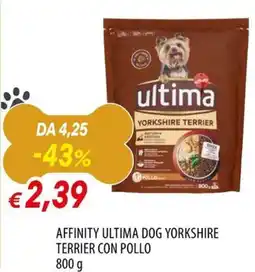 Galassia Affinity Ultima Dog Yorkshire Terrier con Pollo offerta