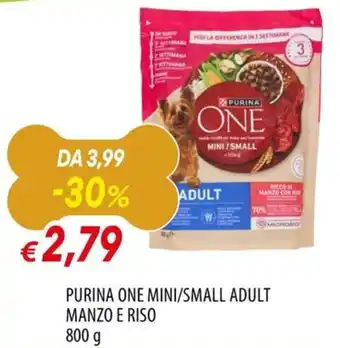 Purina One Mini/Small Adult Manzo e Riso