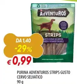 Galassia Purina Adventuros Strips Gusto Cervo Selvatico offerta