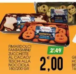 SpesAmica Fimardolci fantasmini zucchette al cacao teschi alla nocciola offerta