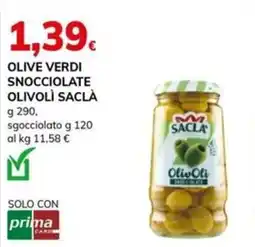 Basko Olive verdi snocciolate Olivoli Saclà offerta