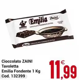 Centro Cash Cioccolato ZAINI Emilia Fondente offerta