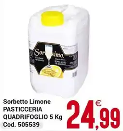 Centro Cash Sorbetto Limone Pasticceria Quadrifoglio offerta