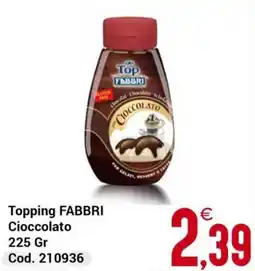 Centro Cash Topping FABBRI Cioccolato offerta