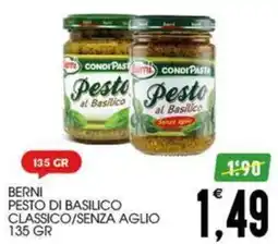 SpesAmica Berni pesto di basilico classico/senza aglio offerta