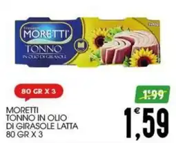 SpesAmica Moretti tonno in olio di girasole latta offerta