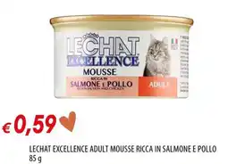 Galassia Lechat excellence adult mousse ricca in salmone e pollo offerta