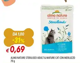 Galassia Almo Nature sterilised adult & mature cat con merluzzo offerta