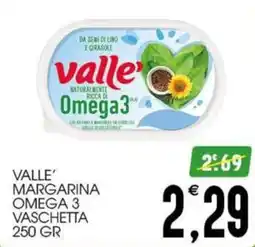 SpesAmica Valle' margarina omega 3 vaschetta offerta