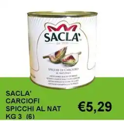 Italy Cash and Carry Sacla' carciofi spicchi al nat offerta