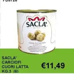 Italy Cash and Carry Sacla' carciofi cuori latta offerta