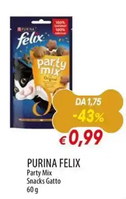 Galassia Purina Felix Party Mix Snacks Gatto offerta