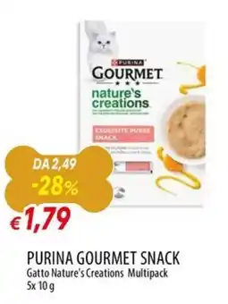 Galassia Purina Gourmet Snack Gatto Nature's Creations offerta