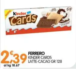 Le Delizie del Sud Ferrero Kinder Cards offerta