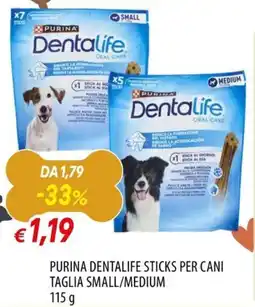 Galassia Purina Dentalife sticks per cani offerta