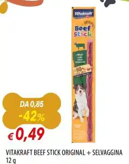 Galassia Vitakraft Beef Stick Original + Selvaggina offerta