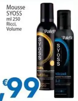 Sidis Mousse SYOSS Ricci, Volume offerta