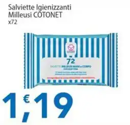 Sidis Salviette igienizzanti Milleusi COTONET offerta