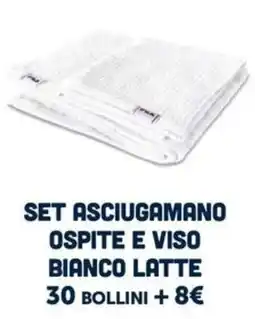 Famila Superstore Set asciugamano ospite e viso bianco latte offerta