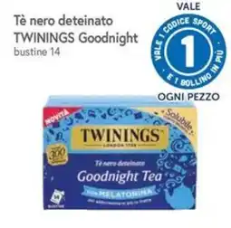 Famila Superstore Tè nero deteinato Twinings Goodnight offerta