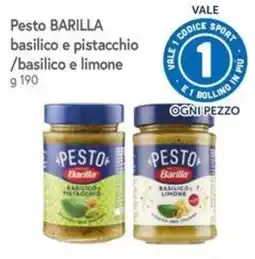 Famila Superstore Pesto Barilla basilico e pistacchio offerta