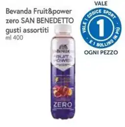 Famila Superstore Beveranda Fruit&power zero SAN BENEDETTO offerta