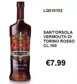 Italy Cash and Carry Sant'Orsola Vermouth di Torino Rosso offerta