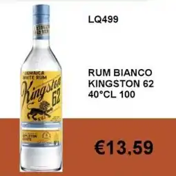Italy Cash and Carry Rum bianco Kingston 62 offerta