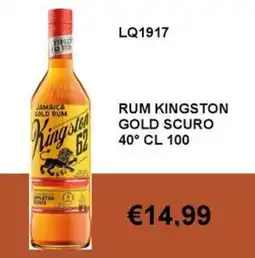 Italy Cash and Carry Rum Kingston Gold Scuro offerta