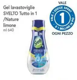 Famila Superstore Gel lavastoviglie SVELTO Tutto in 1 /Nature limone offerta