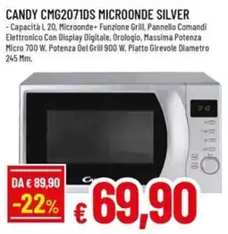 Galassia superstore Candy microonde silver offerta