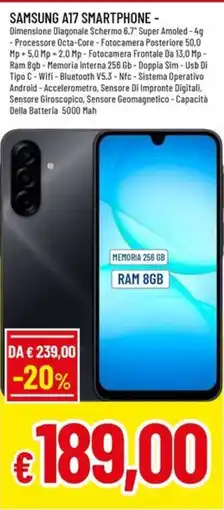 Galassia superstore Samsung A17 Smartphone offerta