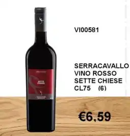 Italy Cash and Carry Serracavallo vino rosso sette chiese offerta