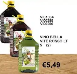 Italy Cash and Carry Vino Bella Vite Rosso offerta