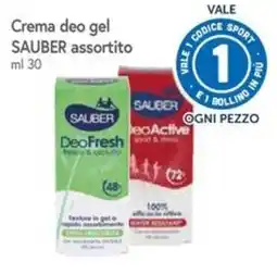 Famila Superstore Crema deo gel SAUBER assortito offerta