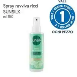 Famila Superstore Spray ravviva ricci SUNSILK offerta