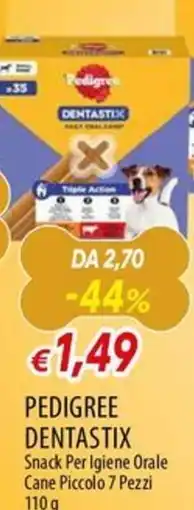 Galassia Pedigree Dentastix Snack Per Igiene Orale Cane Piccolo offerta