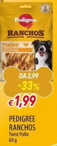 Galassia Pedigree Ranchos Twist Pollo offerta