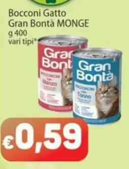 Sidis Bocconi Gatto Gran Bontà MONGE offerta