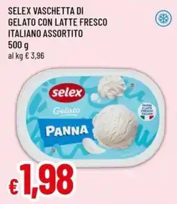 Galassia superstore Selex vaschetta di gelato con latte fresco italiano assortito offerta