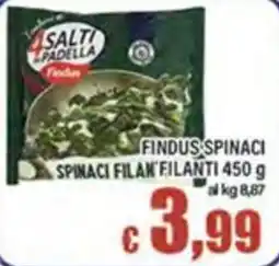 Top Supermercati Findus spinaci filanti offerta