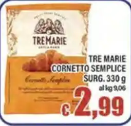 Top Supermercati Tre Marie cornetto semplice offerta